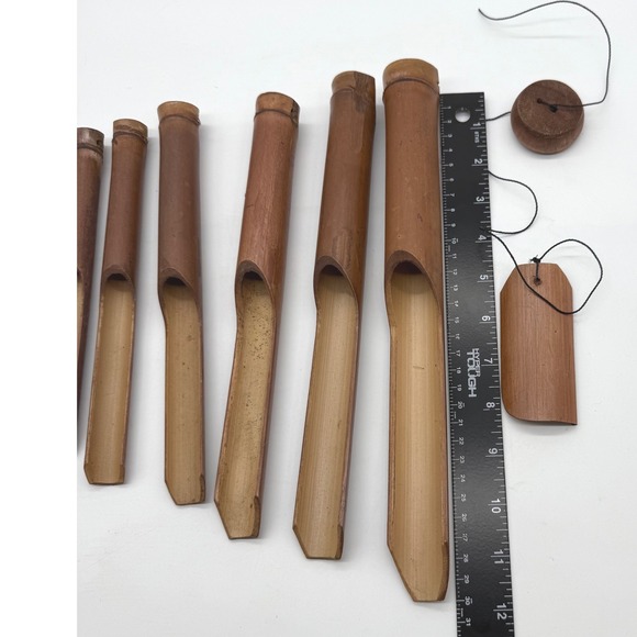 Bamboo Wind Chime PARTS Wooden Tubes Musical Instrument -made your own New - Picture 2 of 10